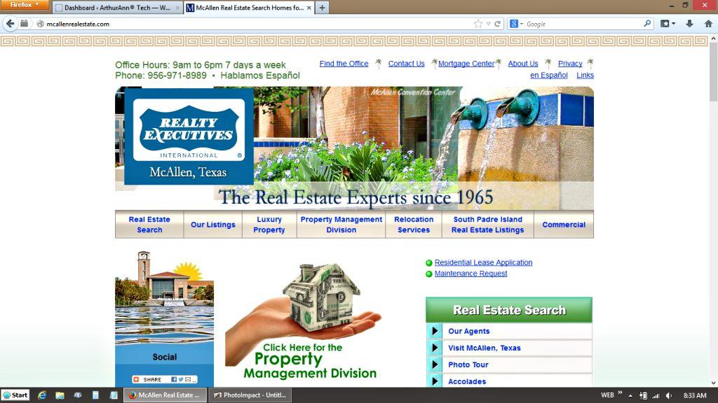 McAllen Real Estate Company Website