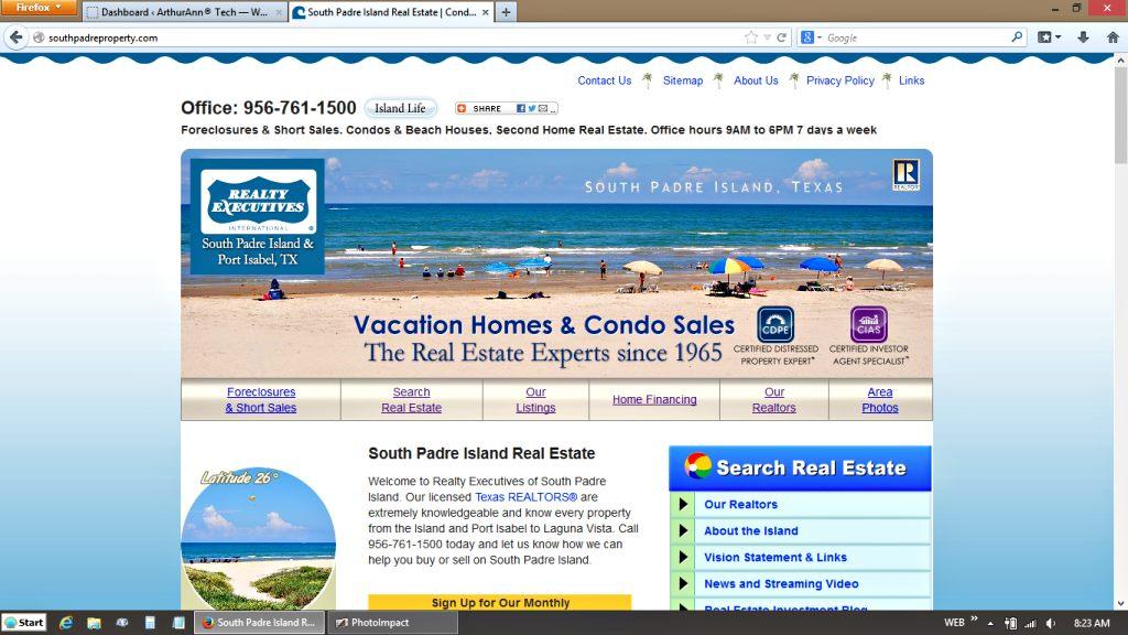 Realty Executives of South Padre Island Website
