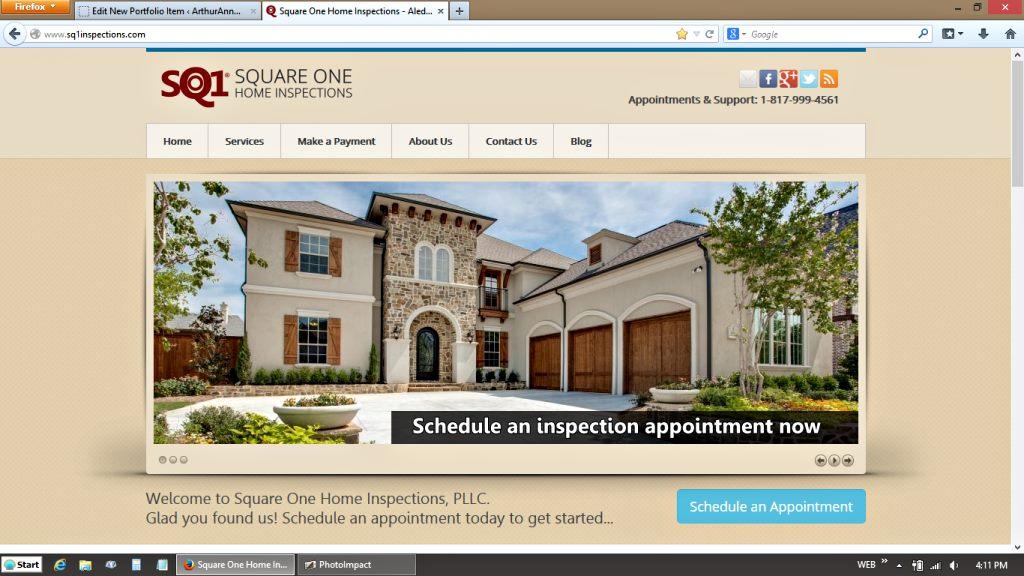 Square One Home Inspections Website