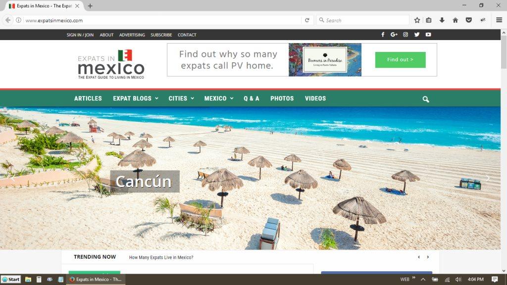 Expats in Mexico Website Redesign